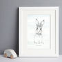 Enchanted Bunny New Baby Nursery Print, thumbnail 3 of 5