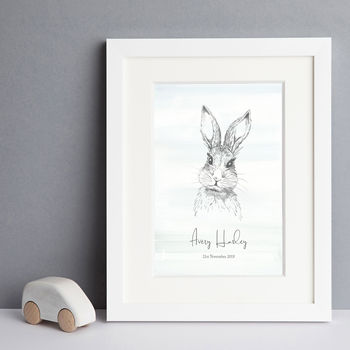 Enchanted Bunny New Baby Nursery Print, 3 of 5