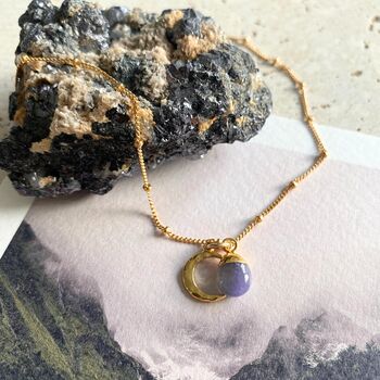 Gemstone With Meaning And Moon Charm Necklace, 9 of 12