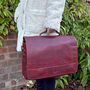 Large Leather Business Bag, Messenger Bag, Briefcase, thumbnail 2 of 7