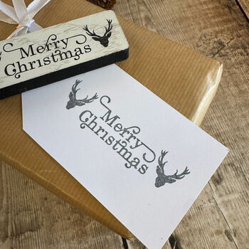 Large Christmas Deer Rubber Stamp For Crafting, 5 of 6