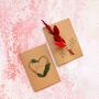 Red Rose Dried Flower Valentines Posy And Gift Card, thumbnail 4 of 4