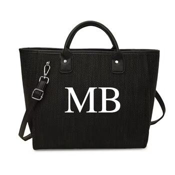 Personalised Large Initial Tote Cross Body Bag, 2 of 6