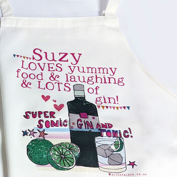 Personalised 'Lots Of Gin' Apron, 7 of 9