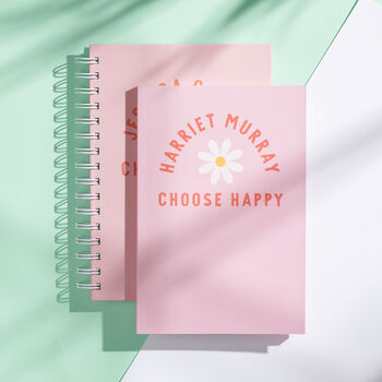 Personalised 'Choose Happy' Notebook, 7 of 8
