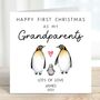 Personalised First Christmas As My Grandparents Card, thumbnail 2 of 3