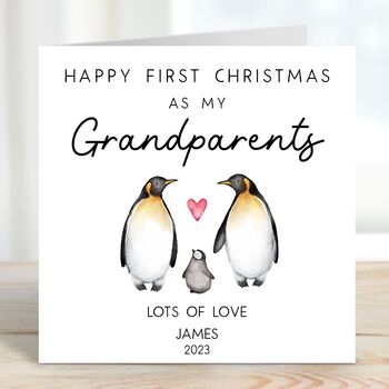Personalised First Christmas As My Grandparents Card, 2 of 3