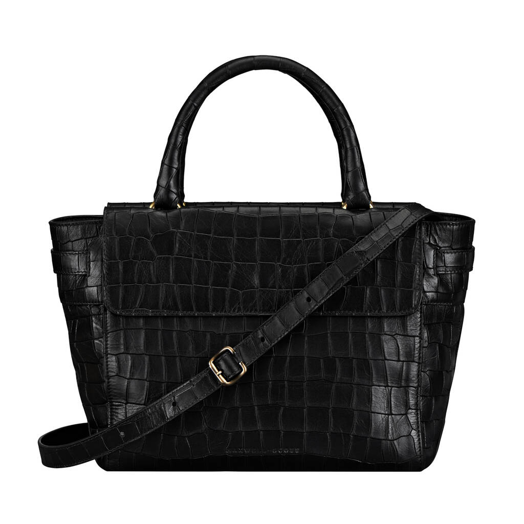 Womens Small Mock Croc Leather Tote Bag 'paluzza Croco' By ...