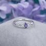 Vintage Inspired Amethyst Purple Cz Ring, thumbnail 2 of 9