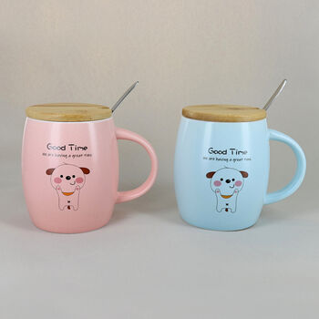 Dog Pastel Pink Or Blue Ceramic Tea Coffee Mug G Decor, 2 of 7