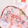 Personalised Pink Safari Print Mini Backpack, thumbnail 3 of 7