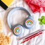 Personalised Rainbow Childrens Wireless Headphones, thumbnail 1 of 3