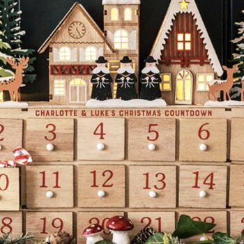 Reusable Wooden Advent Calendar With LED Lighting, 3 of 4