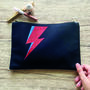 Glitter Lightning Bolt Accessory Bag, thumbnail 1 of 4