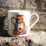 Merry Tiger Bone China Cat Mug, thumbnail 2 of 3