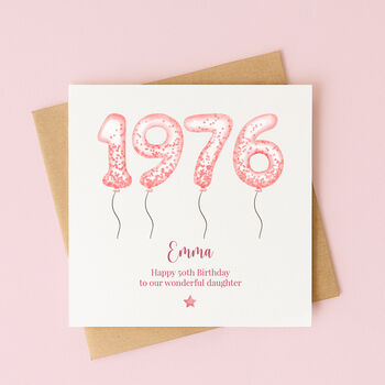 Personalised 50th Birthday Card – Year You Were Born, 4 of 6