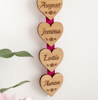 Personalised Hanging Hearts For Grandparents, 2 of 3