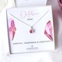 October Birthstone Rose Crystal Necklace, Birthday Jewellery, thumbnail 1 of 7