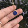 Small Moon And Star Enamel Necklace Gold Vermeil, thumbnail 3 of 8