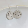 Sterling Silver Starry Night Print Disc Earrings, thumbnail 1 of 3