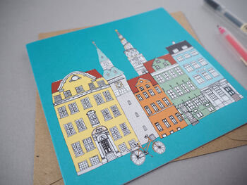 Copenhagen Cityscape Greetings Card, 2 of 3