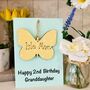 Personalised Granddaughter Butterfly Birthday Card, thumbnail 7 of 8