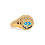 Blue Embellished Evil Eye Ring, thumbnail 1 of 2