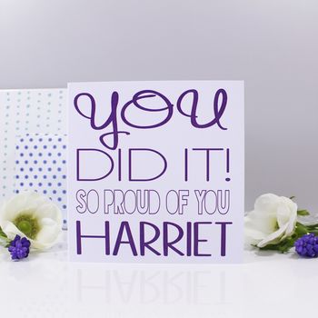 Personalised 'You Did It' Result Or Achievement Card, 3 of 8