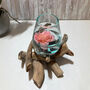 Small Molten Glass Nut Fruit Bowl On Driftwood Twig Home Decor Individual Gift, thumbnail 1 of 8