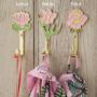 Hand Painted Solid Brass Flower Wall Hooks, thumbnail 6 of 7