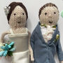 Personalised Knitted Bride And Groom Doll Keepsake, thumbnail 2 of 9