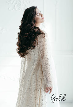 Silver Sequined Kimono | Sparkly Wedding Dress Cover, 11 of 12