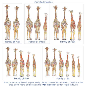 Personalised Giraffe Family Chopping Board, 4 of 4