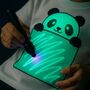 Panda Sensory Glow Drawing T Shirt – Interactive Uv Light Tee, thumbnail 5 of 6