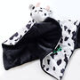 Personalised Cow Baby Comforter Black And White, thumbnail 5 of 8