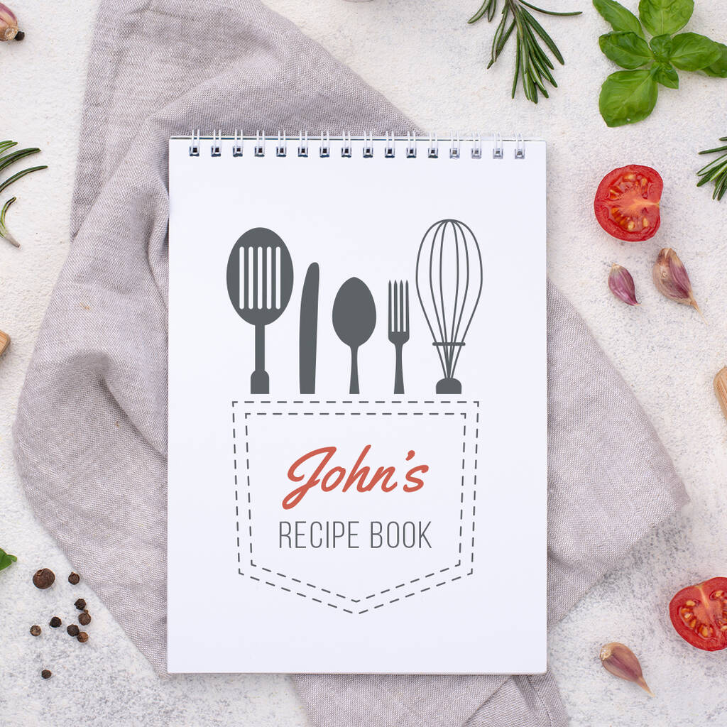 Personalised Apron Recipe Hardback Notebook By Dreams To Reality Design 