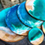 Set Of Four Circular Bamboo Placemats And Coasters, thumbnail 4 of 9