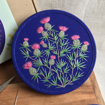 Scottish Thistles Embroidery Kit, 8 of 8