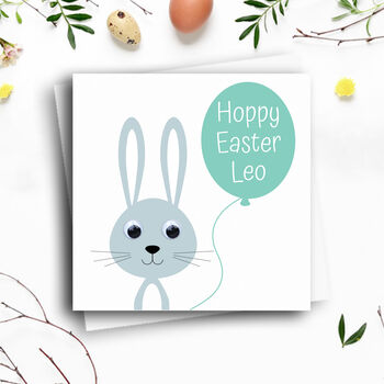 Personalised Hoppy Easter Bunny Card, 5 of 5