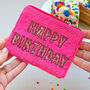 Happy Birthday Beaded Zip Pouch, thumbnail 1 of 3