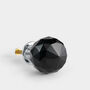 Black Faceted Crystal Glass Cupboard Door Knobs, thumbnail 3 of 5