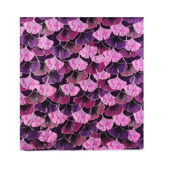 Fuchsia Pink Mix Luxurious Ginkgo Leaf Pashmina Scarf, 3 of 4
