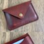 Brown Leather Handmade Card Wallet, thumbnail 1 of 7