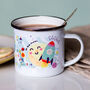 Personalised Children's Outer Space Planets Enamel Mug, thumbnail 1 of 6