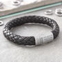 Personalised 'I Love You' Men's Leather Bracelet, thumbnail 1 of 4