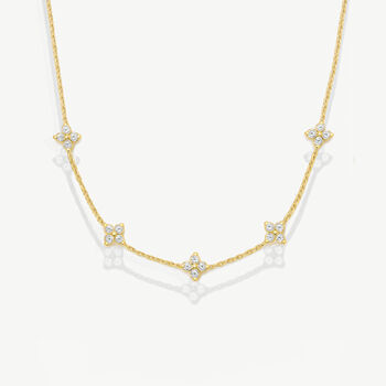 Gold Or Silver Women’s Dainty Hydrangea Flower Charm Necklace, 2 of 7