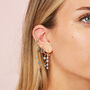Cosima Turquoise Gold Star Huggie Earrings, thumbnail 2 of 2