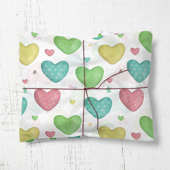 Valentines Day Heart Wrapping Paper Roll #324, 2 of 3