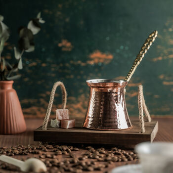 Handmade Solid Copper Coffee Pot With Brass Handle, 5 of 5