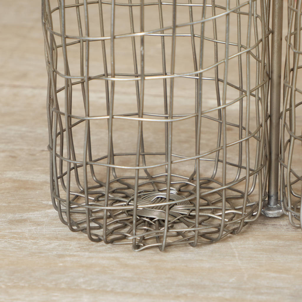Industrial Wire Double Utensil Basket By Dibor